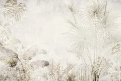 Fototapeta: Delikatny botaniczny wzór w beżach