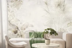 Fototapeta: Delikatny botaniczny wzór w beżach