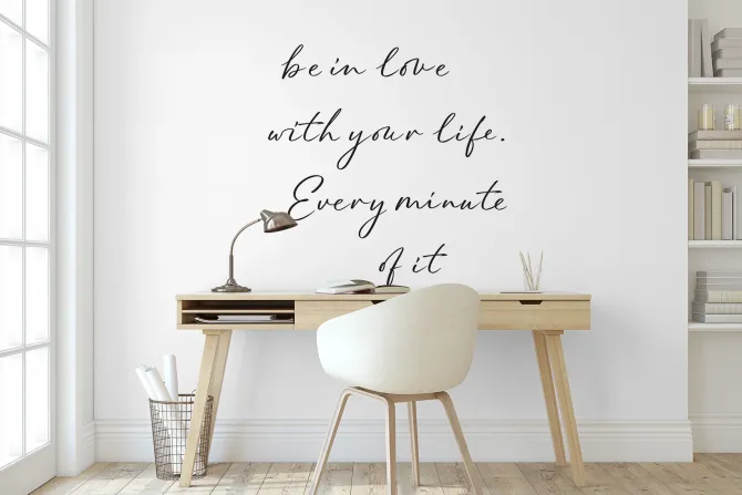 Fototapeta: Delikatny subtelny napis o miłości