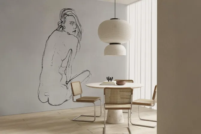 Fototapeta: Delikatny szkic kobiety