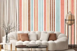 Fototapeta: Deseń w paski w stylu akwareli