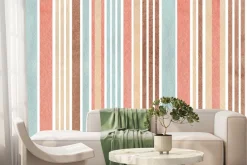 Fototapeta: Deseń w paski w stylu akwareli