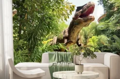 Fototapeta: Dinozaur tyrannosaurus rex w dżungli