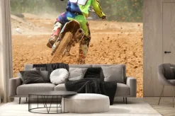 Fototapeta: Dirt debris from a motocross race