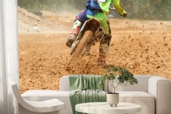 Fototapeta: Dirt debris from a motocross race