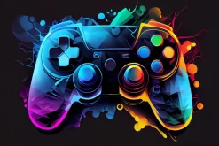 Fototapeta: Dla młodzieży abstrakcyjny pad kolorowy kontroler do gier