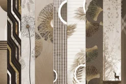 Fototapeta: Dmuchawce i liście na teksturach