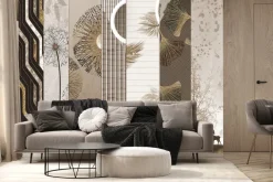 Fototapeta: Dmuchawce i liście na teksturach