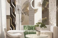 Fototapeta: Dmuchawce i liście na teksturach