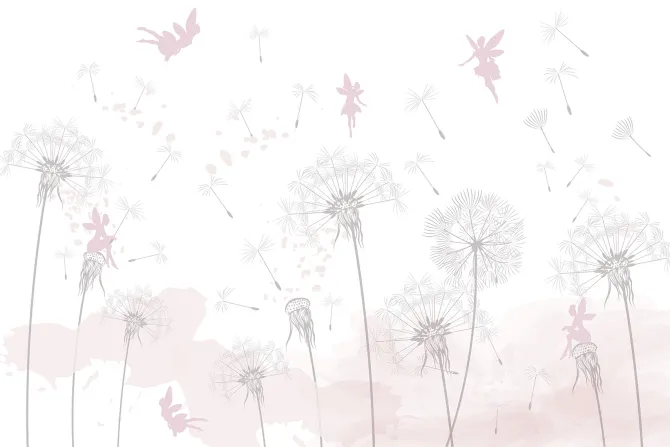 Fototapeta: Dmuchawce na wietrze z wróżkami