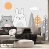 Fototapeta: Drawing with animals. wallpaper for the childrens room. photo