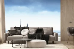 Fototapeta: Drewniana łódka na plaży przy morzu