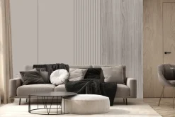 Fototapeta: Drewniane panele z cienkimi liniami