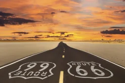 Fototapeta: Droga route 66 o zachodzie słońca