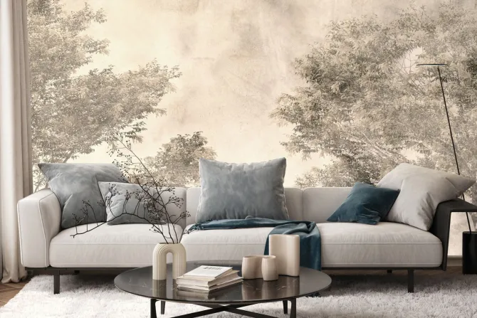 Fototapeta: Drzewa liściaste natura w stylu vintage