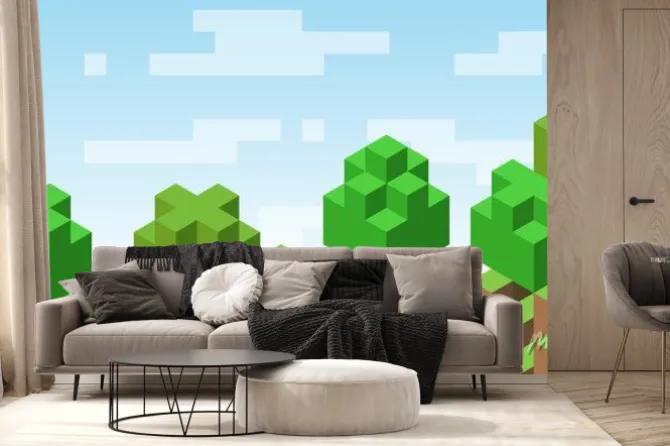 Fototapeta: Drzewa minecraft