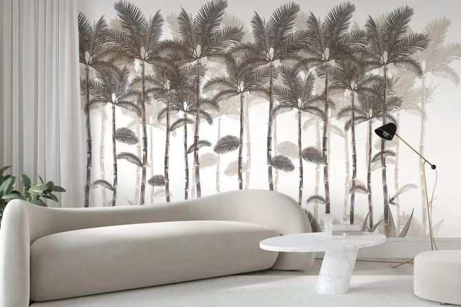 Fototapeta: Drzewa palm w tropikalnej dżungli