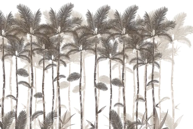 Fototapeta: Drzewa palm w tropikalnej dżungli