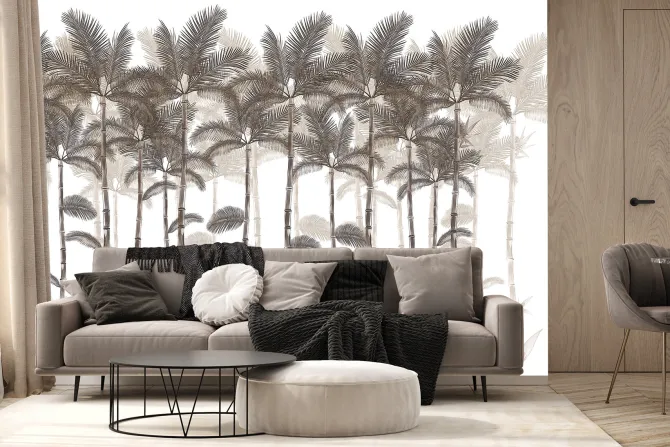 Fototapeta: Drzewa palm w tropikalnej dżungli
