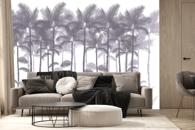 Fototapeta: Drzewa palm w tropikalnej dżungli