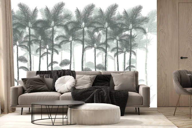 Fototapeta: Drzewa palm w tropikalnej dżungli