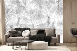 Fototapeta: Drzewa palmy szare liście tropikalne