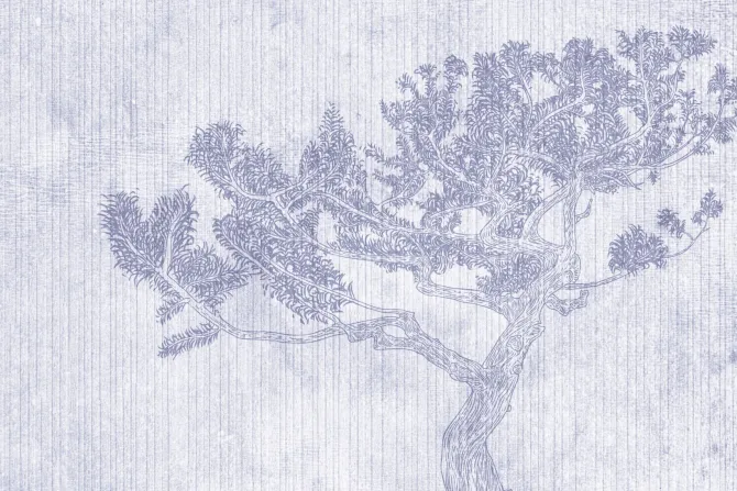 Fototapeta: Drzewo o subtelnym rysunku w stylu vintage