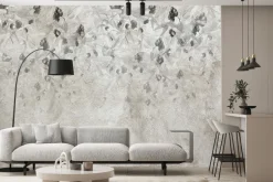 Fototapeta: Drzewo oliwne na teksturowanym szarym tle