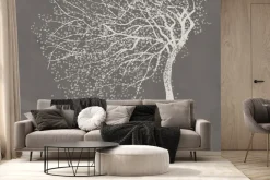 Fototapeta: Drzewo z kwiatami wiśni na marmurze