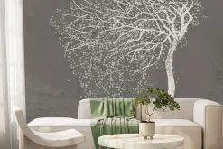 Fototapeta: Drzewo z kwiatami wiśni na marmurze