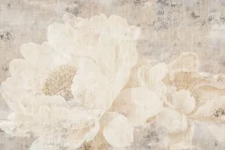 Fototapeta: Duże kwiaty piwonie na betonowej ścianie