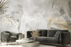 Fototapeta: Duże tropikalne liście palmy w stylu loft