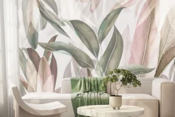 Fototapeta: Długie liście w pastelowych kolorach