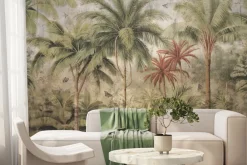 Fototapeta: Dżungla vintage z egzotycznymi drzewami