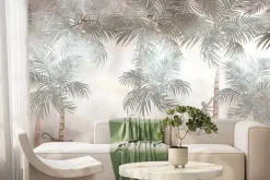 Fototapeta: Dżungla z egzotycznymi palmami i małpami