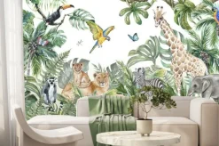 Fototapeta: Dżungla ze zwierzątkami