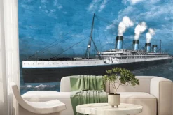 Fototapeta: Duży statek wycieczkowy na morzu