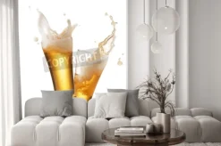 Fototapeta: Dwie szklanki piwa opieczone tworzenie powitalny