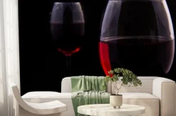 Fototapeta: Dwie szklanki czerwonego winorośli