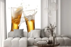 Fototapeta: Dwie szklanki piwa opieczone tworzenie powitalny