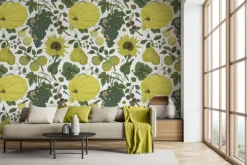 Fototapeta: Dynie wśród winogron i słoneczników