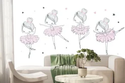 Fototapeta: Dziecięcy wzór z tańczącą primą baleriną