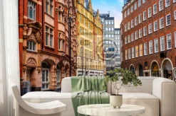 Fototapeta: Dziejowi budynki w londyńskim centrum miasta, anglia, uk