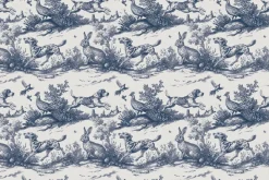 Fototapeta: Dzika łąka z psami i zającami