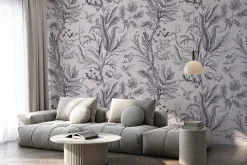 Fototapeta: Dzika roślinności z kwiatami wśród kwiatów