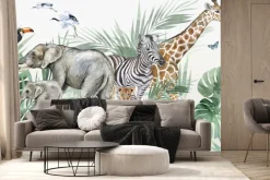 Fototapeta: Dzikie zwierzęta w tropikalnej roślinności