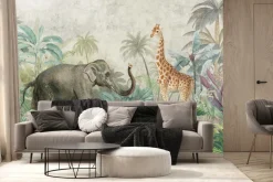 Fototapeta: Dzikie zwierzęta wśród bujnej roślinności tropikalnej