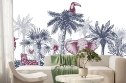 Fototapeta: Dzikie zwierzątka wśród palm i bananowców