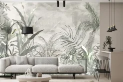 Fototapeta: Egzotyczne drzewa i liście zielonych roślin