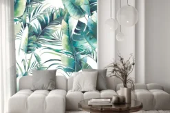 Fototapeta: Egzotyczne liście palmy i banana